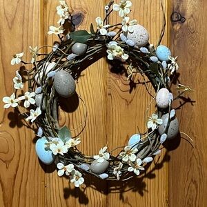 Floral and Egg Decorative Wreath